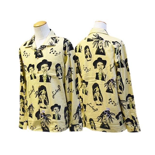 Dress hippy / DRESS HIPPY/FESTIVAL L/S SHIRT/長袖シャツ/L/コットン/BRW/ブラウン/総柄 DRESS HIPPY/ドレスヒッピー】2023AW「Festival L/S Shirts