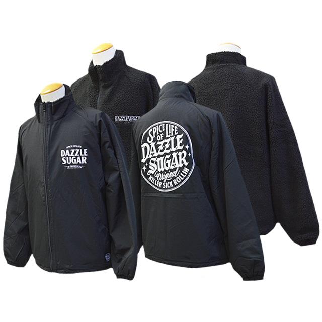 【美品】DAZZLE SUGAR リバーシブル ナイロン ボア ジャケット黒XL 全2色【DAZZLE SUGAR/ダズルシュガー】2024AW「Reversible Boa Jacket
