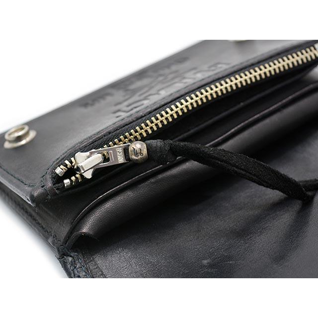 【EVILACT/イーブルアクト】×【AWAKE/アウェイク】「Leather Mid Wallet”EVILACT”/レザーミッドウォレット”イーブルアクト”」(EA-AWK-A02)(アメカジ)の画像