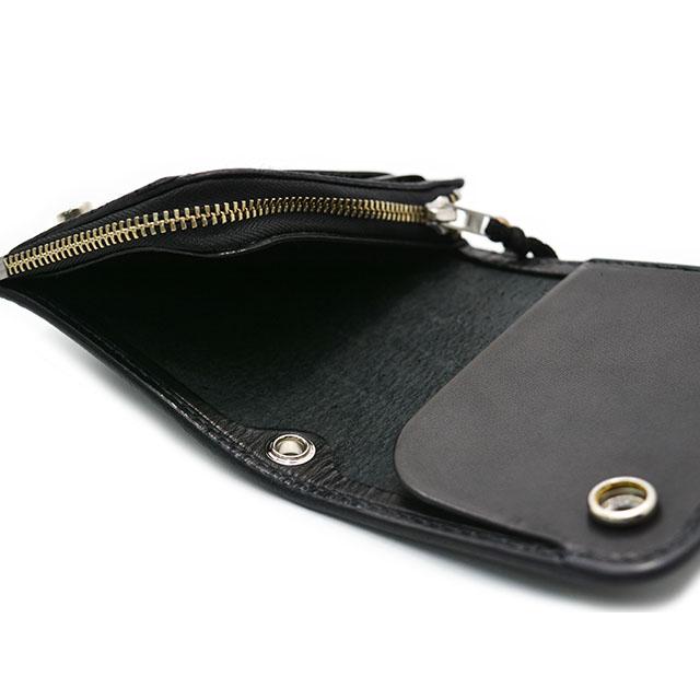【EVILACT/イーブルアクト】×【AWAKE/アウェイク】「Leather Short Wallet”EVILACT”/レザーショートウォレット”イーブルアクト”」(EA-AWK-A03)(アメカジ)の画像