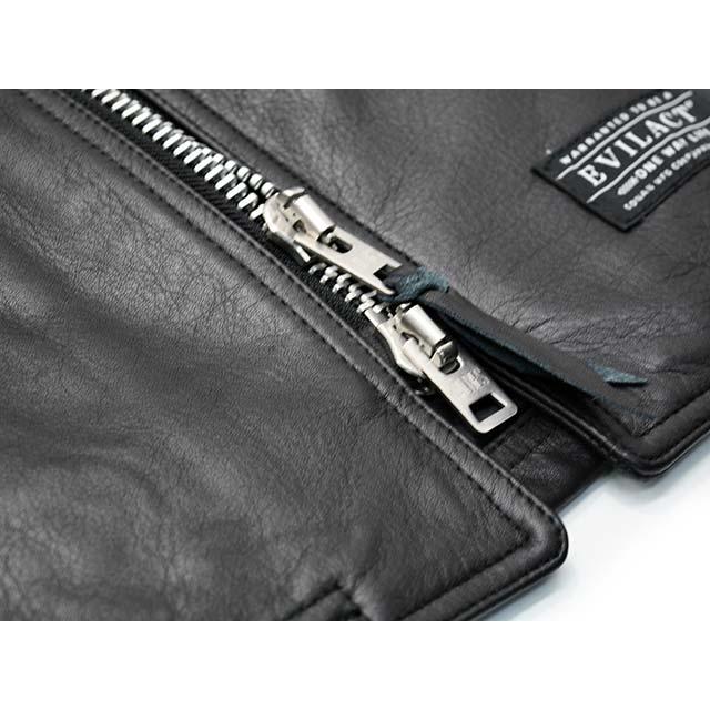 【EVILACT/イーブルアクト】2025AW「Single Riders Jacket/シングルライダースジャケット」(EA-LJ02)(ハーレー/バイカー/アメカジ/ウルフパック)の画像