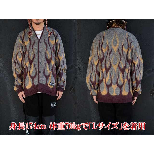 全3色【EVILACT/イーブルアクト】2025AW「Flames Mohair Cardigan