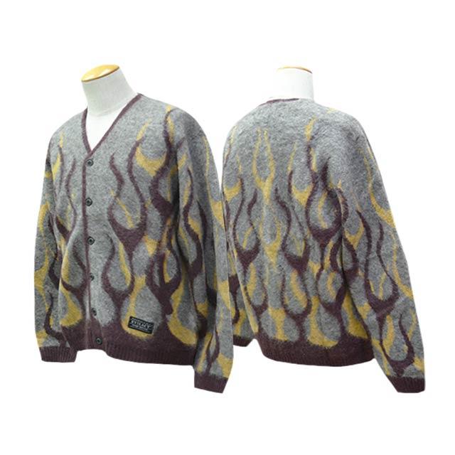 全3色【EVILACT/イーブルアクト】2025AW「Flames Mohair Cardigan