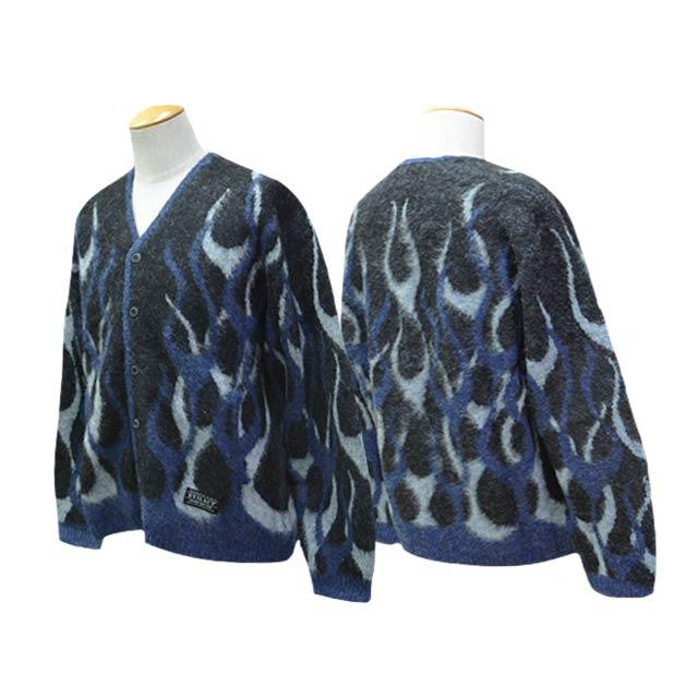 全3色【EVILACT/イーブルアクト】2025AW「Flames Mohair Cardigan