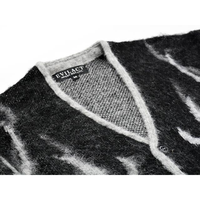 全3色【EVILACT/イーブルアクト】2025AW「Flames Mohair Cardigan