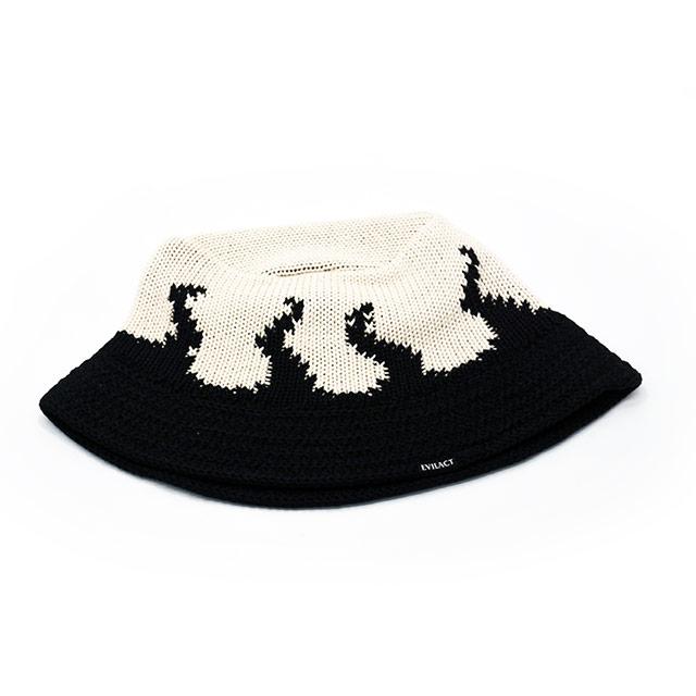 帽子 EVILACT FLAMES CRUSHER HAT EVILACT FLAMES CRUSHER HAT navy | EVILACT (イーブルアクト