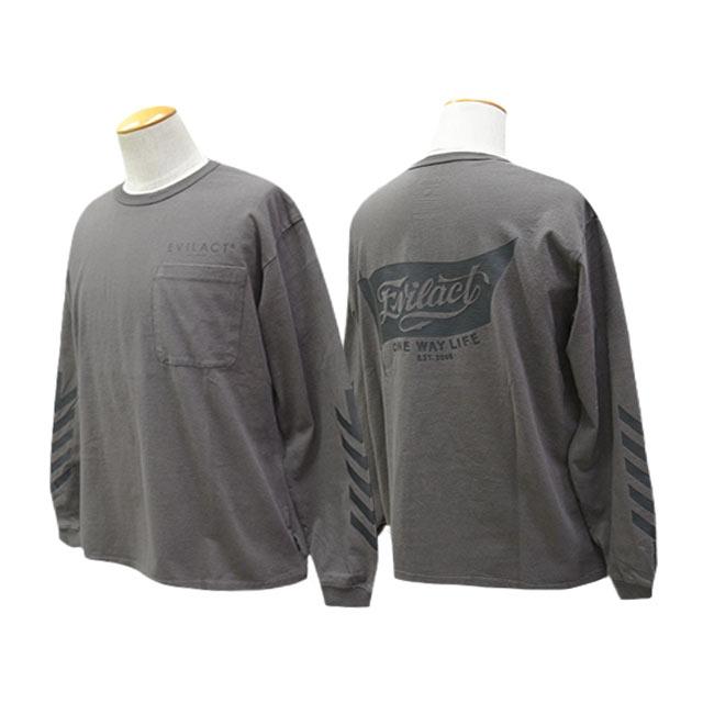 EVILACT LIVE 長袖カットソー グレー 全3色【EVILACT/イーブルアクト】2026SS「FLAG 261 L/S Tee/フラッグ
