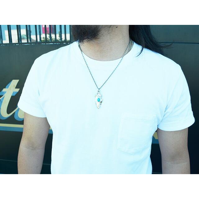 【FIRST ARROWs/ファーストアローズ】「Large Arrow Head with Turquoise/ターコイズ付きラージアローヘッド」(P-038)(ネイティブ/アクセサリー/ウルフパック) FIRST ARROWs/ファーストアローズ Large Arrow Head with Turquoise/ターコイズ付きラージアローヘッド