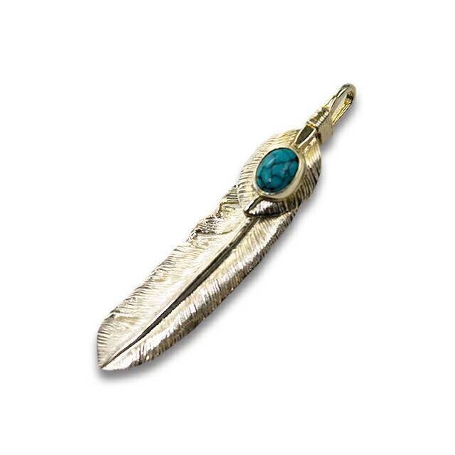 FIRST ARROW'S ファーストアローズ ターコイズ フェザー ネックレス FIRST ARROW's/ファーストアローズ】「Large Feather with Turquoise