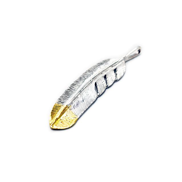 【FIRST ARROW's/ファーストアローズ】「Point K18 Large Feather”Left”/先金ラージフェザー”左向き”」(P-474L)(アクセサリー/プレゼント/ウルフパック)の画像