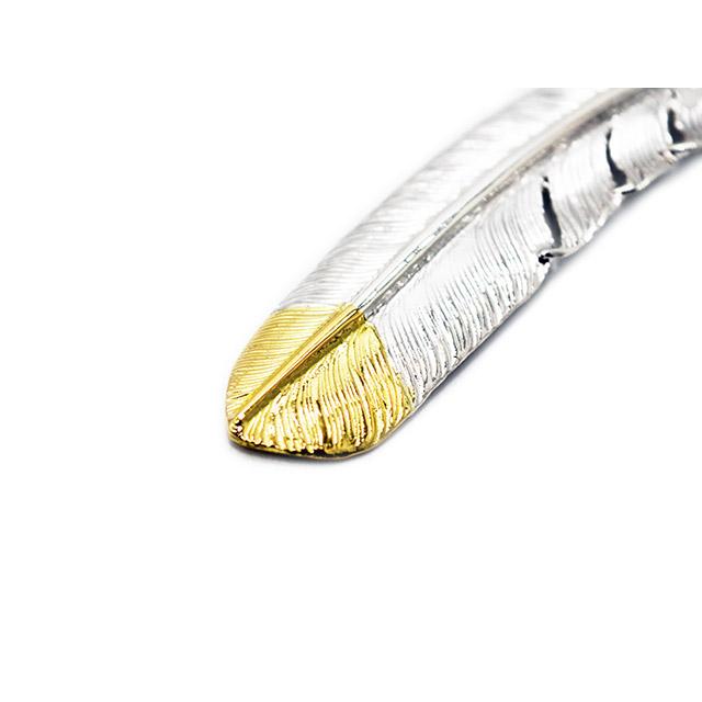 【FIRST ARROW's/ファーストアローズ】「Point K18 Large Feather”Right”/先金ラージフェザー”右向き”」(P-474R)(アクセサリー/プレゼント/ウルフパック)の画像