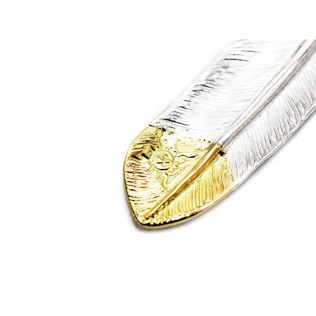【FIRST ARROW's/ファーストアローズ】「Point K18 Large Feather”Right”/先金ラージフェザー”右向き”」(P-474R)(アクセサリー/プレゼント/ウルフパック)の画像