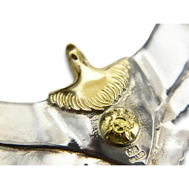 【FIRST ARROW's/ファーストアローズ】「Medium Eagle with Turquoise/ターコイズ付きミディアムイーグル」(P-510)(ネイティブ/アクセサリー/ウルフパック)の画像