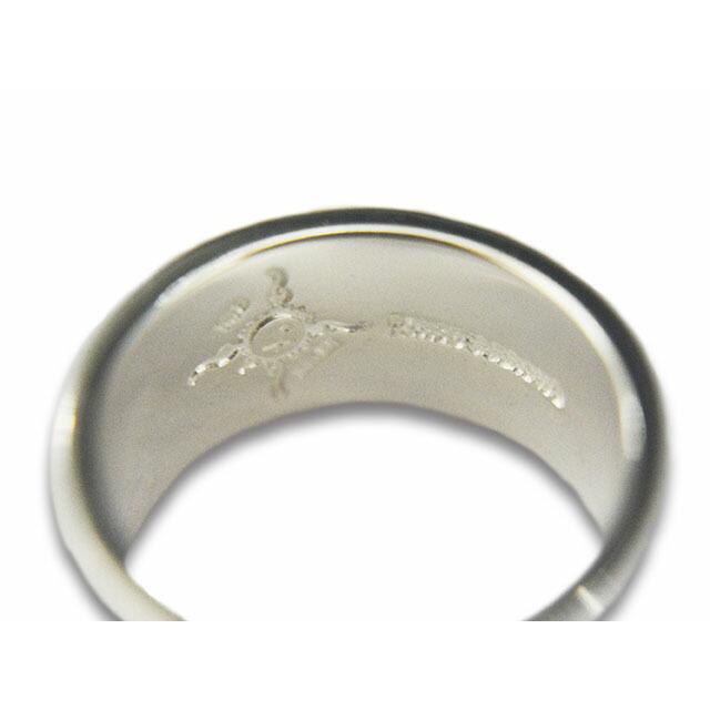 【FIRST ARROW's/ファーストアローズ】「Flat Hammered 12mm Plane Ring with K18/K18付 平打12mmプレーンリング」(R-152)(アクセサリー/ウルフパック)の画像