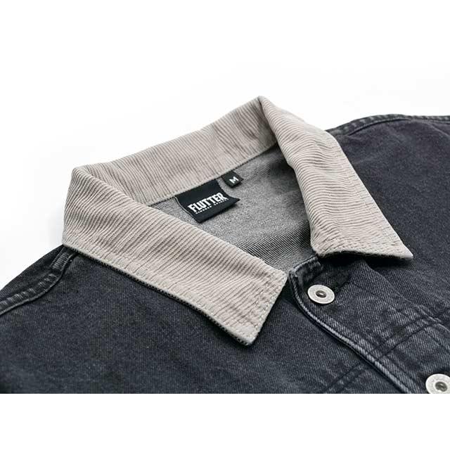 FLUTTER ダークグレー デニムジャケット Mサイズ FLUTTER/フラッター】2025SS「Denim Tracker Jacket/デニムトラッカー