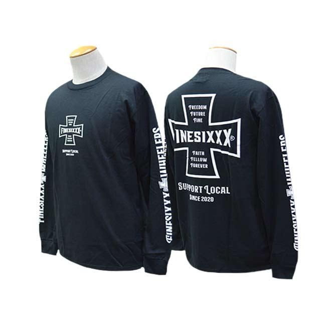 FINESIXXX ファインシックス　ロンT ブラック FINESIXXX ファインシックス 長袖 Tシャツ tee ブラック XLの