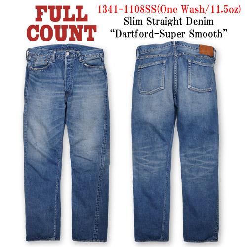 【FULLCOUNT/フルカウント】「Slim Straight Denim”Dartford-SS”/スリムストレートデニム”ダートフォード-スーパースムース”」(1341-1108SS/11.5oz)の画像