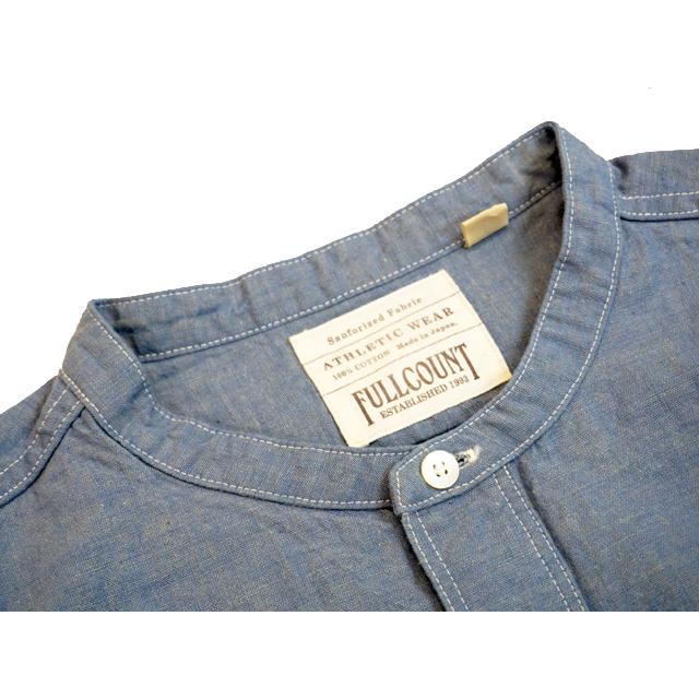 FULLCOUNT/フルカウント】「Round Collar Pullover Chambray Shirts
