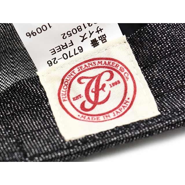 全2色【FULLCOUNT/フルカウント】2026SS「Black FULL Wappen Denim Cap