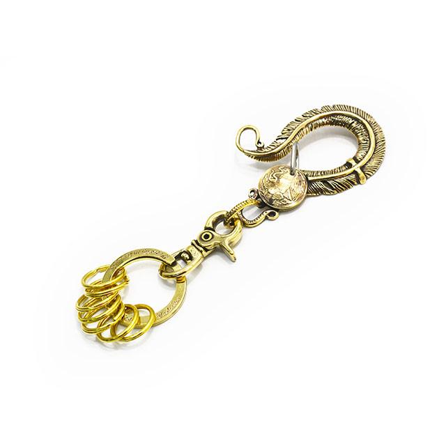 galcia/ガルシア】「Aguila Mexicana Feather Brass Key Holder/アギラ