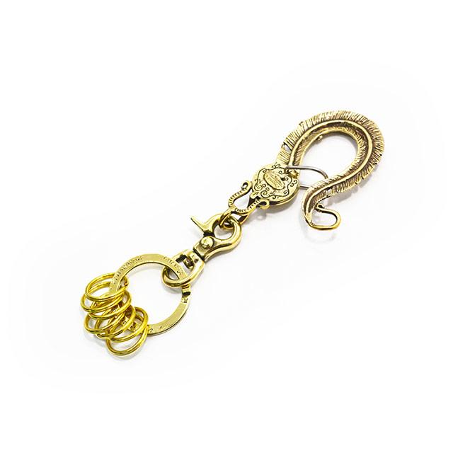 galcia/ガルシア】「Aguila Mexicana Feather Brass Key Holder/アギラ
