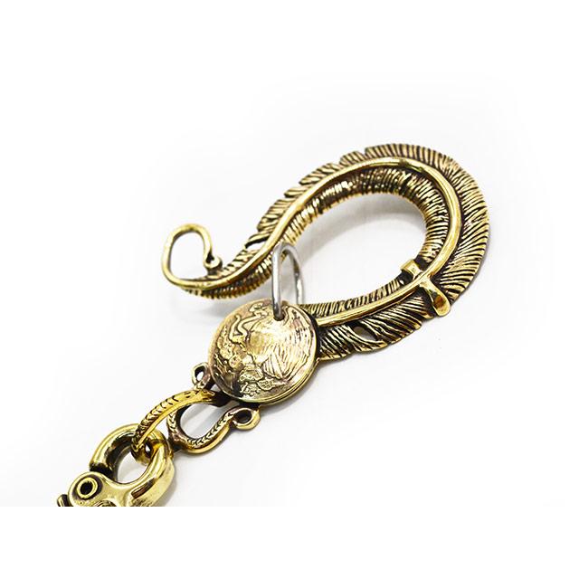 galcia/ガルシア】「Aguila Mexicana Feather Brass Key Holder/アギラ