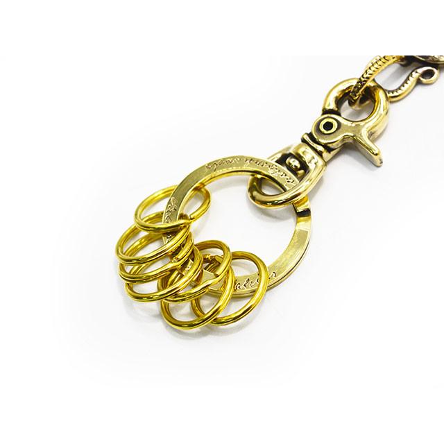 GALCIA ガルシア　キーフック　ブラス製　真鍮　メリケンサック　キーチェーン galcia/ガルシア】「Aguila Mexicana Feather Brass Key Holder/アギラ