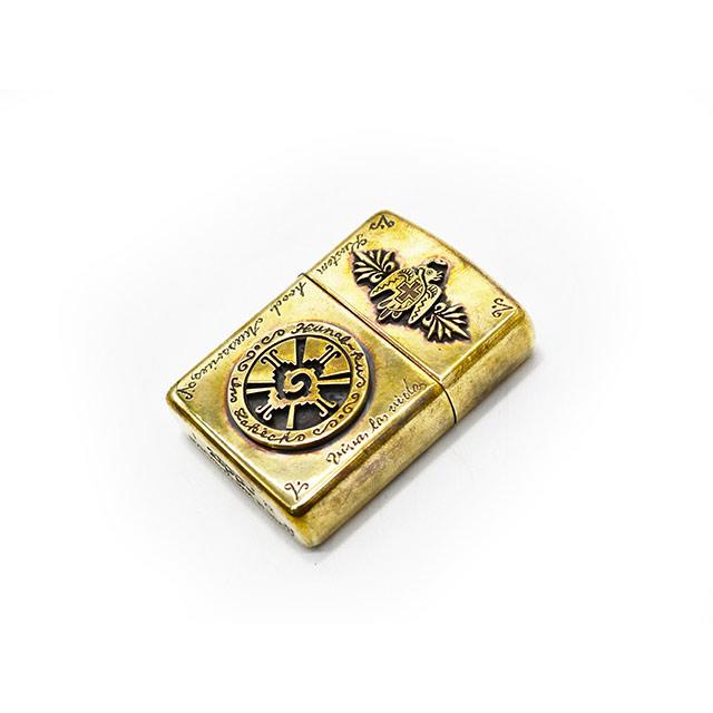 galcia/ガルシア】「Brass Zippo”Eagle&Hunab-Ku”/ブラスジッポ