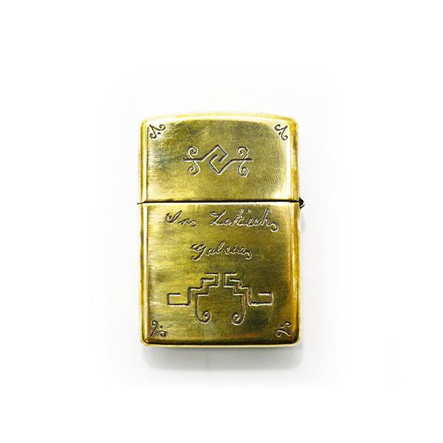 galcia/ガルシア】「Brass Zippo”Eagle&Hunab-Ku”/ブラスジッポ