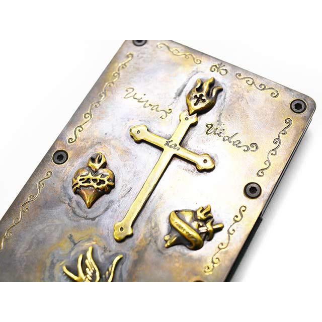 galcia/ガルシア】「Cross&Swallow Brass Money Clip&Card Case/クロス
