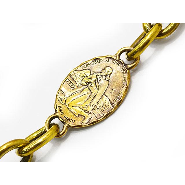【galcia/ガルシア】「Mexican Skull Brass Wallet Chain/メキシカンスカルブラスウォレットチェーン」(25WCB-MSM001BB)(ハーレー/アメカジ/ウルフパック)の画像