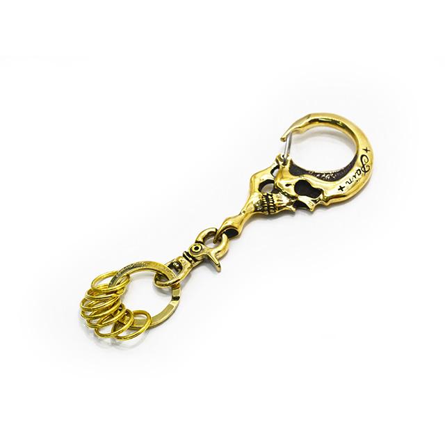 galcia/ガルシア】「Big Skull Brass Key Holder/ビッグスカルブラス