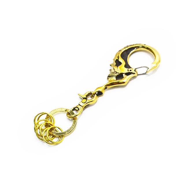 galcia/ガルシア】「Big Skull Brass Key Holder/ビッグスカルブラス