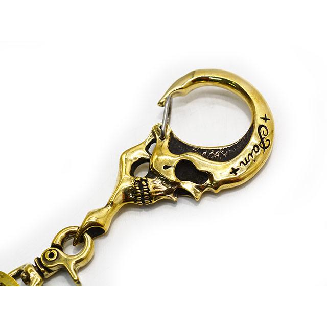 galcia ガルシア BRASS 真鍮 スカル キーホルダー galcia/ガルシア】「Big Skull Brass Key Holder/ビッグスカルブラス
