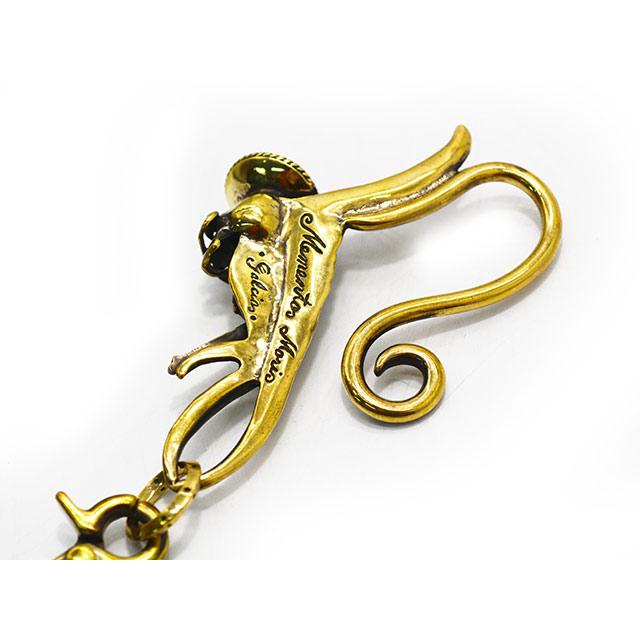 galcia/ガルシア】「Swallow Skull Brass Key Holder Hook/スワロー