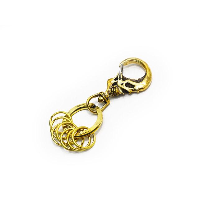 galcia ガルシア　スカルデザイン キーホルダー、キーリング、キーフック galcia/ガルシア】「Small Skull Brass Key Holder/スモールスカル