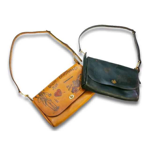 全2色【GLAD HAND/グラッドハンド】×【vasco/ヴァスコ】「Leather 3Way Clutch Bag”GLAD POSTALS”/レザー3ウェイクラッチバッグ”グラッドポスタルズ”」の画像