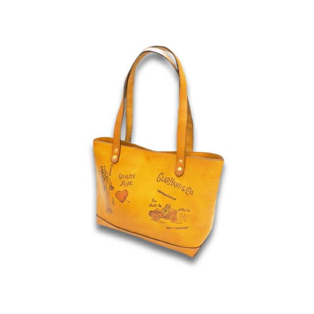 全2色【GLAD HAND/グラッドハンド】×【vasco/ヴァスコ】「Leather Travel Tote Bag”GLAD POSTALS”/レザートラベルトートバッグ”グラッドポスタルズ”」の画像
