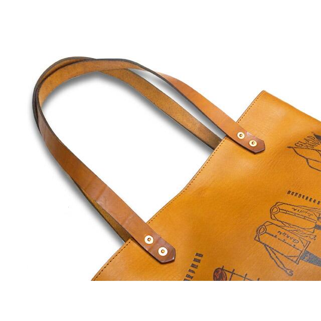 全2色【GLAD HAND/グラッドハンド】×【vasco/ヴァスコ】「Leather Travel Tote Bag”GLAD POSTALS”/レザートラベルトートバッグ”グラッドポスタルズ”」の画像