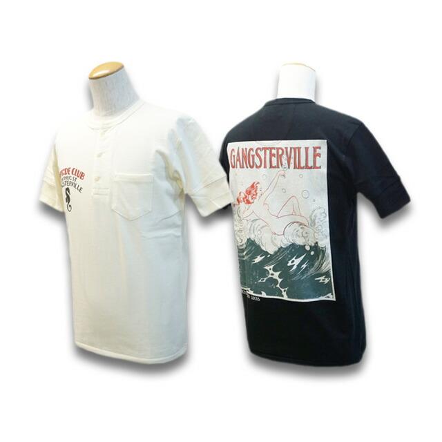 全2色【GANGSTERVILLE/ギャングスタービル】2022SS「S/S Henry Neck