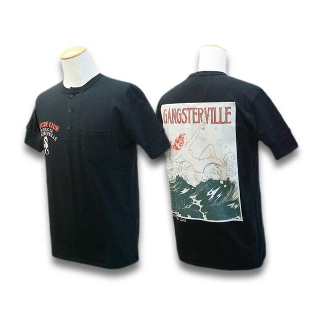 全2色【GANGSTERVILLE/ギャングスタービル】2022SS「S/S Henry Neck