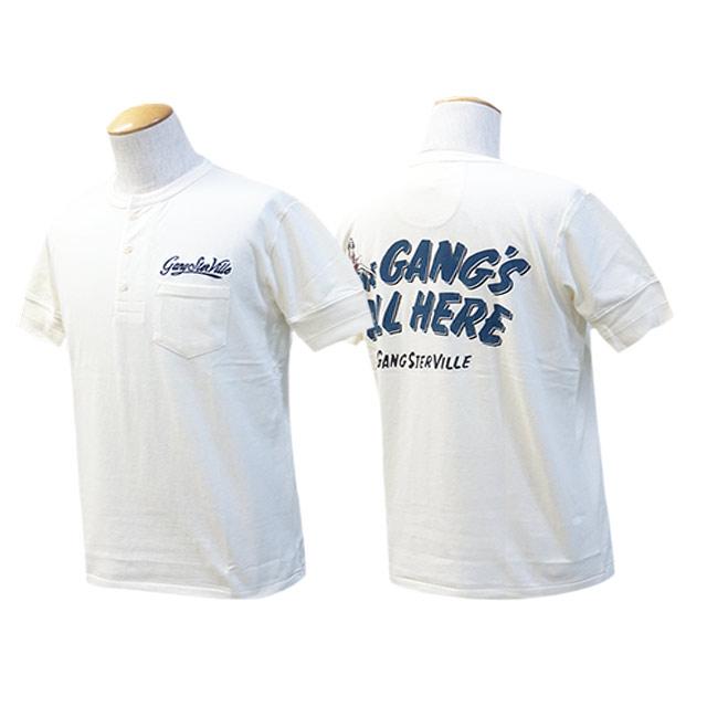 全2色【GANGSTERVILLE/ギャングスタービル】2024SS「Henry Neck S/S Tee”THE GANG'S HERE”/ヘンリーネックショートスリーブTee」(GSV-24-SS-22)｜wolfpack-ss｜03