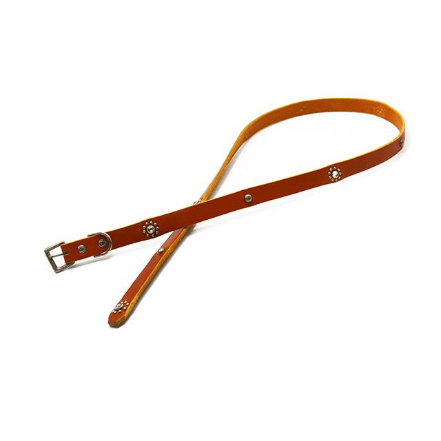 全2色【HTC/エイチティーシー】「0.75inch Leather Studs Belt"Flower Stone 40”/0.75インチレザースタッズベルト”フラワーストーン40”」(アメカジ)の画像