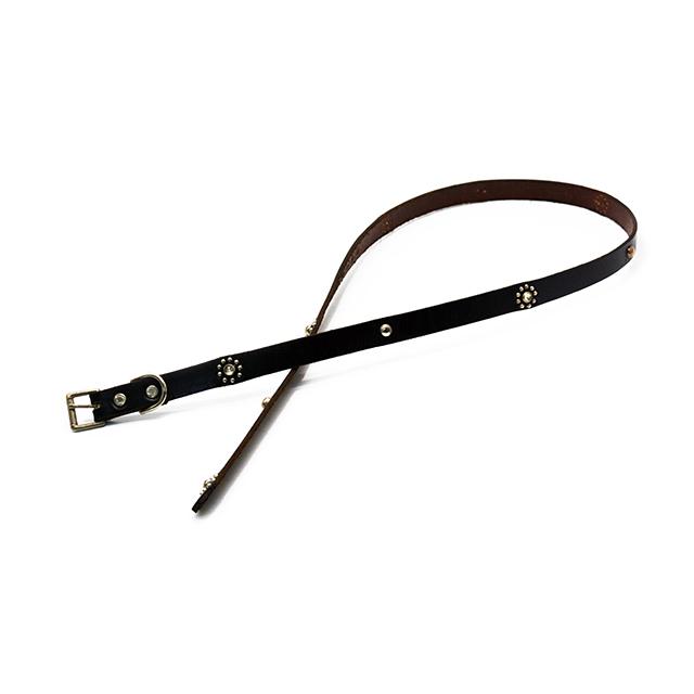 全2色【HTC/エイチティーシー】「0.75inch Leather Studs Belt"Flower Stone 40”/0.75インチレザースタッズベルト”フラワーストーン40”」(アメカジ)の画像