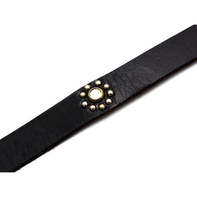 全2色【HTC/エイチティーシー】「0.75inch Leather Studs Belt"Flower Stone 40”/0.75インチレザースタッズベルト”フラワーストーン40”」(アメカジ)の画像