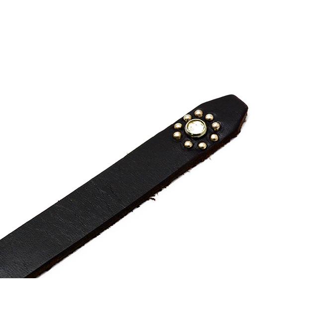 全2色【HTC/エイチティーシー】「0.75inch Leather Studs Belt"Flower Stone 40”/0.75インチレザースタッズベルト”フラワーストーン40”」(アメカジ)の画像
