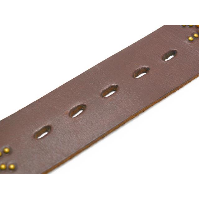 【HTC(Hollywood Trading Company)/エイチティーシー(ハリウッドトレーディングカンパニー)】「Leather Studs Belt"Overlay Peanuts Snake”」の画像