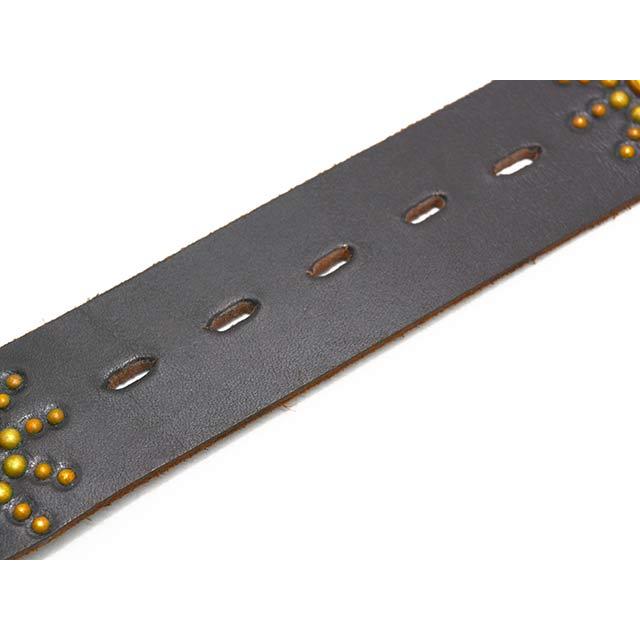 【HTC(Hollywood Trading Company)/エイチティーシー(ハリウッドトレーディングカンパニー)】「Leather Studs Belt"Overlay Peanuts Snake”」の画像