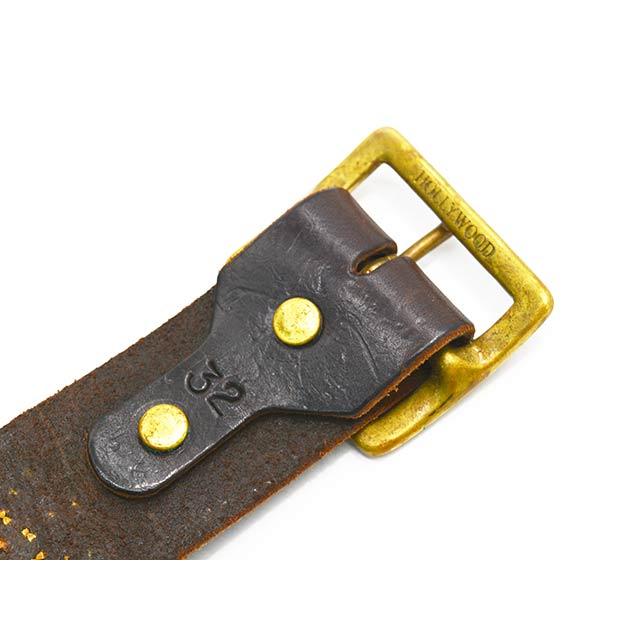 【HTC(Hollywood Trading Company)/エイチティーシー(ハリウッドトレーディングカンパニー)】「Leather Studs Belt"Overlay Peanuts Snake”」の画像