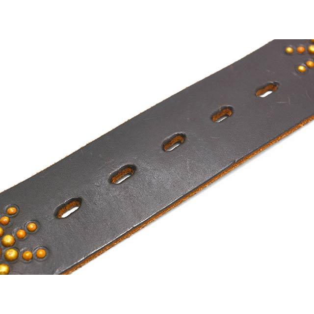 【HTC(Hollywood Trading Company)/エイチティーシー(ハリウッドトレーディングカンパニー)】「Leather Studs Belt"Overlay Peanuts Snake”」の画像